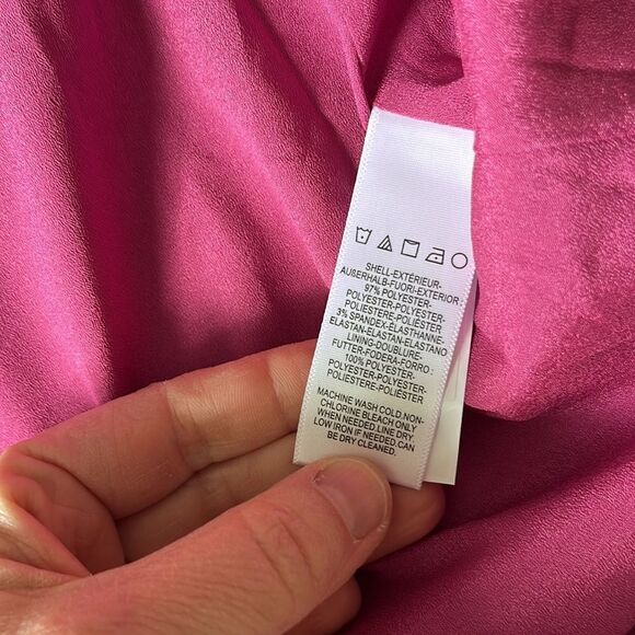 Dress the Population Monroe Dress Womens Size XL Fuchsia Pink Maxi Slit Gown - Picture 8 of 8